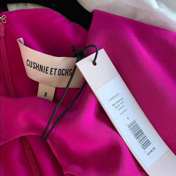 cushnie et ochs bell sleeves gown with circular - Picture 4 of 16